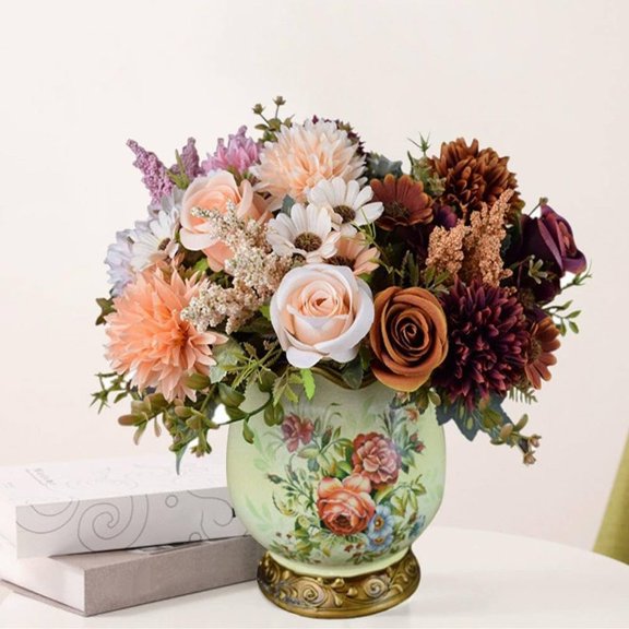 Clearance Under $3 Artificial Hydrangea Rose Bouquet – Lifelike Flower Stem for Wedding & Home Decor (Light Pink)