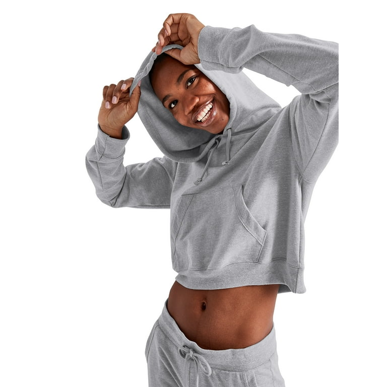 Hanes Originals Women's French Terry Cropped Hoodie, Sizes XS-XXL