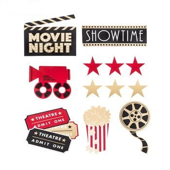 Movie Night Cut-Outs Party Supplies Decoration Special Events 12 Count