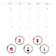 thumbnail image 1 of Cortina Serie Luz Aros Led Multicolor Figuras Navideñas 3mts, 1 of 3