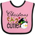 thumbnail image 3 of Inktastic Christmas Cutie snowman Boys or Girls Baby Bib, 3 of 4