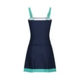 thumbnail image 3 of UPPADA Swimdress for Women Tankini Set Square Neck Two Piece Swimsuit High Waisted Tummy Control Modest Swim Dress 2 Piece Swimsuits with Bottom Beachwear Blue,4xl, 3 of 7