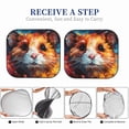 thumbnail image 3 of Yiaed Oil Painting Colorful Hamster Print Car Front Windshield Sun Shade,Foldable Anti-UV Car Sunshade for Front Window for Most Vehicles-Large, 3 of 5