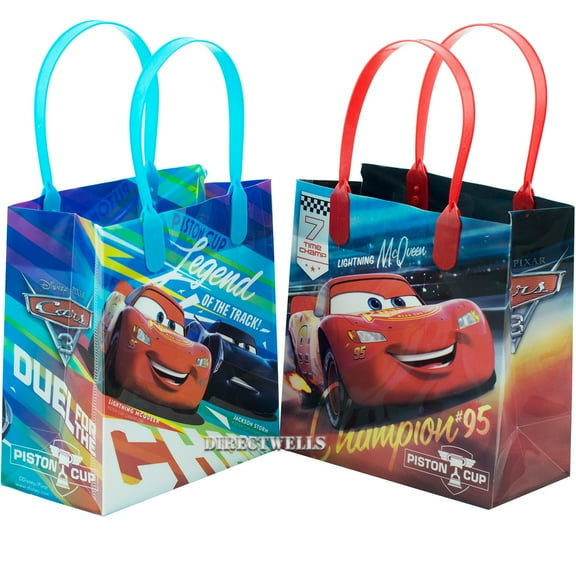 Disney Car Mcqueen Lightning legend 12 Small  Party Favors Goodie  Gift Bags 6"