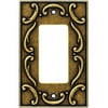 Brainerd French Lace Single Decorator Wall Plate, Burnished Antique Brass - New