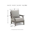 thumbnail image 6 of Signature Design by Ashley Contemporary Visola Lounge Chair with Cushion, Set of 2, Gray, 6 of 7