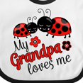 thumbnail image 4 of Inktastic My Grandpa Loves Me with Cute Ladybugs Boys or Girls Baby Bib, 4 of 4