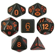 Wiz Dice Grimstone Complete Set of 7 Premium Polyhedral Dice - Compatible with Most Tabletop RPG Board Games, Comes with Clear and Labeled Display Box