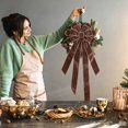 thumbnail image 5 of Clearance 1PC Large Velvet Christmas Bow, Coffee Tree Topper Wreath Bow, Decorative Xmas Bow for Front Door Stair Fireplace Home Decor, 5 of 5