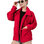 AS ROSE RICH Women Fleece Jacket Sherpa Coats, S-XL