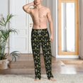 thumbnail image 2 of Kdxio Tennis Rackets Print Mens Pajama Pants Set Sleep & Lounge Pants, PJ Bottoms with Pockets and Button Fly-Large, 2 of 6