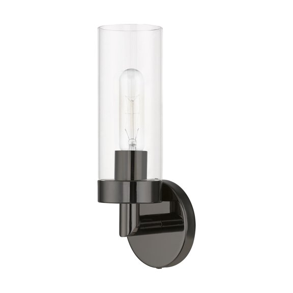 16171-46 Livex Lighting Ludlow - 1 Light ADA Wall Sconce In Nautical Style-11.75 Inches Tall and 4.25 Inches Wide-Black Chrome Finish