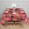 thumbnail image 3 of Golden Retriever Hawaiian Square Tablecloth,Waterproof Square Table Cover,Wipeable Spillproof Washable Table Cover for Home Kitchen Party Decor 60"x60"(152x152cm), 3 of 6