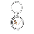 thumbnail image 1 of Giraffe Animal Writhing Art Deco Fashion Rotating Keychain Metal Keyring Holder, 1 of 2
