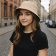 thumbnail image 6 of TOPTIE Blank Cotton Bucket Hat Fishing Hunting Hat Unisex Summer Outdoor Cap-Blue, 6 of 8