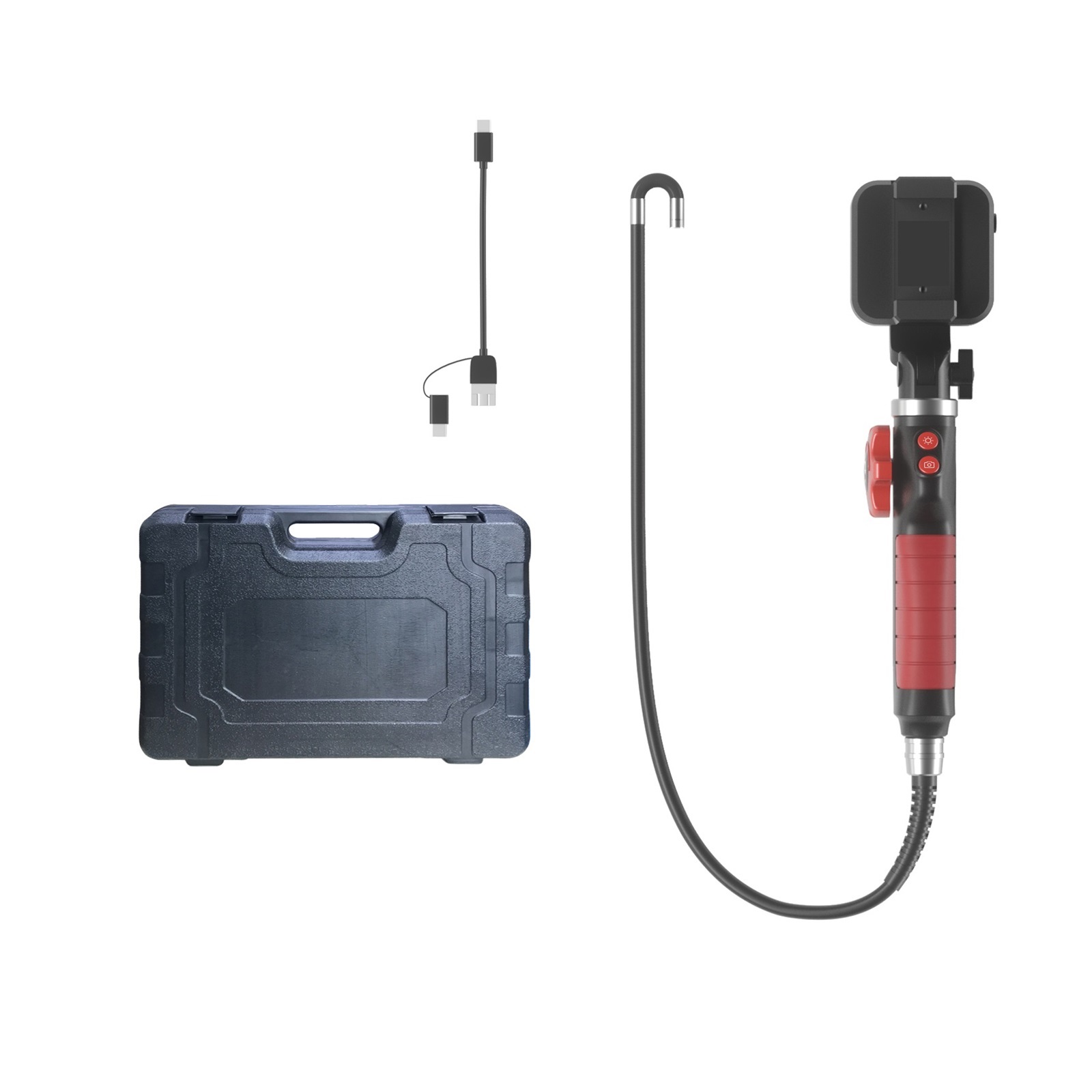 2MP 1080P 2Way Articulate 180Degree Rotation Steering Industrial Endoscope For Smart Phone Inspection Microscope Camera for Measurement
