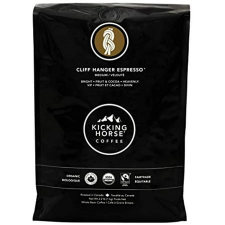 Kicking Horse Coffee, Cliff Hanger Espresso, Medium Roast, Whole Bean, Certified Organic, Fairtrade, Kosher Coffee, 35.2 Oz