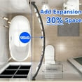 thumbnail image 2 of Black Curved Shower Curtain Rod Round Shower Rod Adjustable 33-78 In Stainless Steel Rustproof Bowed Shower Curtain Rods for Bathroom Bathtub Stall Rounded Curved Shower Rod Bar Need to Drill, 2 of 2