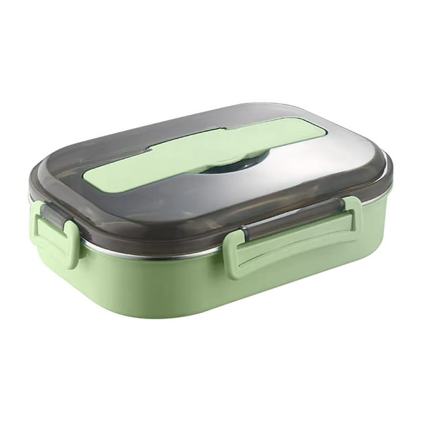 Fiudx Fiambrera de Acero Inoxidable 304, Compartimento Hermético, Asa Portátil, Fácil de Limpiar, con Aislamiento Térmico, Ideal para El Trabajo, Viajes y Escuela. Tamaño: 23 X 17 X 7,2 Cm, Peso: 450