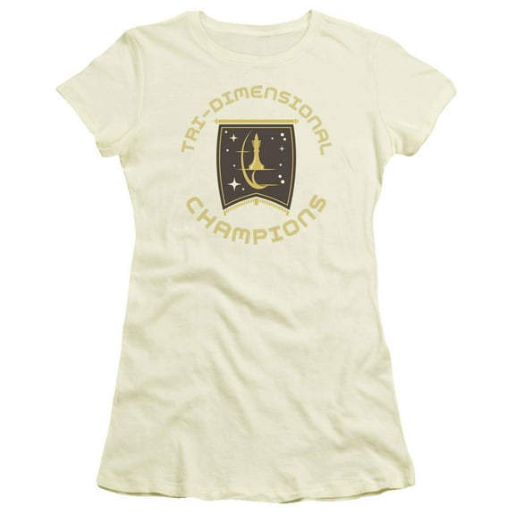 Star Trek - Tri Dimensional Champs - Juniors Teen Girls Cap Sleeve Shirt - Small
