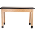 thumbnail image 2 of Pemberley Row Solid Ash Wood Black Science Lab Table Rectangular Adjustable 24"x60" Unassembled, 2 of 3