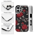 thumbnail image 3 of Compatible with iPhone 11 12 13 mini 14 15 16 Pro Max Plus Wallet Case with Card Holder, PU Leather Kickstand Card Slots Case ( Rose Dark, iPhone 13 Pro Max), 3 of 7