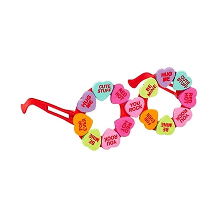 Holiday Party Accessories Amscan Valentines Heart Candy Round Glasses