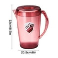 thumbnail image 2 of Clear Tritan Plastic Pitcher with Lid 32oz Red/Gray Beverage Dispenser Iced Tea Lemonade Pitcher Spout Filter & Measuring Lines 8.66x8.07x8.07in(Red), 2 of 6