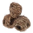 thumbnail image 1 of 3 cabañas de paja tejidas naturales, jaulas nido para pájaros, juguetes para conejos, hámsteres, jerbos, chinchillas (café), 1 of 7