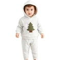 thumbnail image 2 of BLVB Toddler Baby Boy Girl Christmas Outfits Long Sleeve Hoodie Sweatshirt Christmas Tree Pant 2PCS Fall Winter Clothes Set, 2 of 6