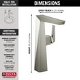 thumbnail image 4 of Delta 743-Dst Trillian 1.2 GPM Bathroom Sink Faucet Single Hole Vessel Bathroom Faucet -, 4 of 7