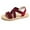 Wine, variant on Admvng Womens Shoes Fashion Casual Summer New Solid Color Tight Strap Flat Casual Sandals 35-43
