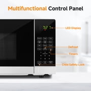 Sunmaki 0.7 Cu Ft Microwave Oven with Easy Clean, 9 Auto Menus & LED Lighting