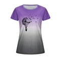 thumbnail image 4 of Womens Summer Tops Short Sleeve Crewneck Gradient Printing Tunic Tee Tops Blouses Dressy Casual Comfy Basic T Shirts, 4 of 4