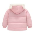 thumbnail image 3 of Mercatoo Puffer Fl𝐞ece Lined Jacket Toddler Girl Boy Winter Down Coat 𝐁ear Hoods I𝐧fant Outerwear Snowsuit 𝐒now Suit for 𝐁abies, 3 of 8