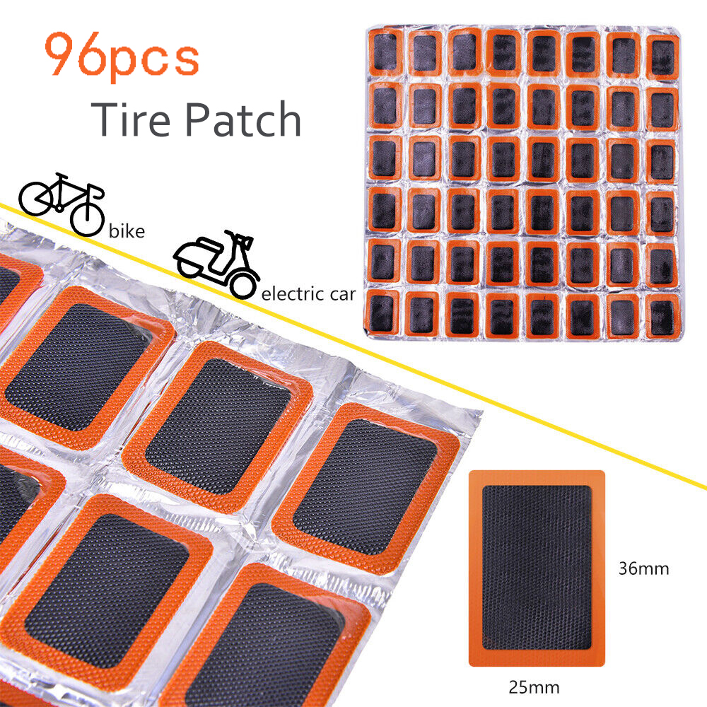 48pcs * 2 Sheet Pieces Rubber Bike Tire Patch Bicycle Tyre Tires