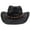 Black, variant on Aellinatey Braided Straw Hat Cowboy Hat Beach Panama Hat for Wedding Party Wear