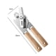 thumbnail image 4 of Metal Can Opener Manual with Wooden Handle, Hand Can Opener with Sharp Blade Smooth Edge, Handheld Can Openers, 4 of 5