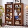 thumbnail image 6 of LELELINKY 5 Tier Book Shelf, Farmhouse Book Case, 70" Tall Shelf with Open Display Storage, Wooden Bookshelves for Living Room, Home Office, Brown, 6 of 9