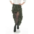 thumbnail image 2 of Women's Green Striped Steampunk Costume Skirt X-Small 0-2, 2 of 2