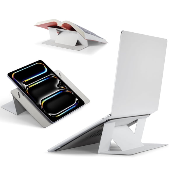 MOFT Support d'Ordinateur Portable Invisible pour Bureau, Rehausseur de Tablette et d'Ordinateur Portable Non Adhésif, Support de MacBook avec 2 Angles de Vision de 15° et 25°, Ergonomique