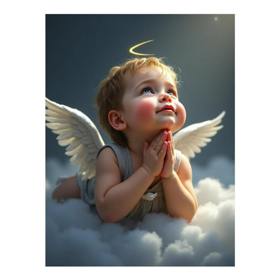 Diamond Art Kit for Adults, Cute Angel Print No.164 Diamond Painting for Adults Beginners, 5D DIY Diamond Art Painting Kits, Colorful Diamond Painting Craft for Home Decor 12x16