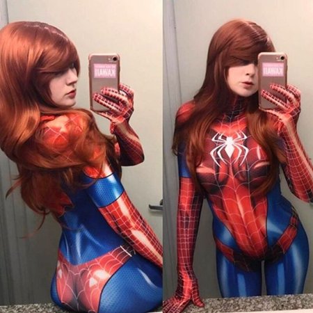 Spiderman Cosplay Woman Sexy Zentai Suit Halloween Spandex Bodysuit  Superhero Zentai Costume Carnival Party Fancy Dress Jumpsuit 