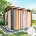 thumbnail image 6 of Outdoor Curtains for Patio Waterproof, Burnt Orange Striped Outdoor Privacy Panels Grommet, Farmhouse Thin Line Modern Abstract Art Blackout Outside Curtains for Porch/Cabana 54"x95", 1 Panel, 6 of 8