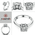 thumbnail image 3 of Yoursfs CZ Solitaire Ring For Women 18K White Gold Plated Round Cut Cubic Zirconia Rings 1.5ct Wedding Engagement Promise Rings (Size 8), 3 of 8