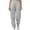 Gray, variant on Jogger Sweatpants for Women Double Layer Elastic Waist Cuffed,Side Pockets Loose Fit Ankle Tapered Casual Athletic Loungewear Trousers for Jogging Walking,L