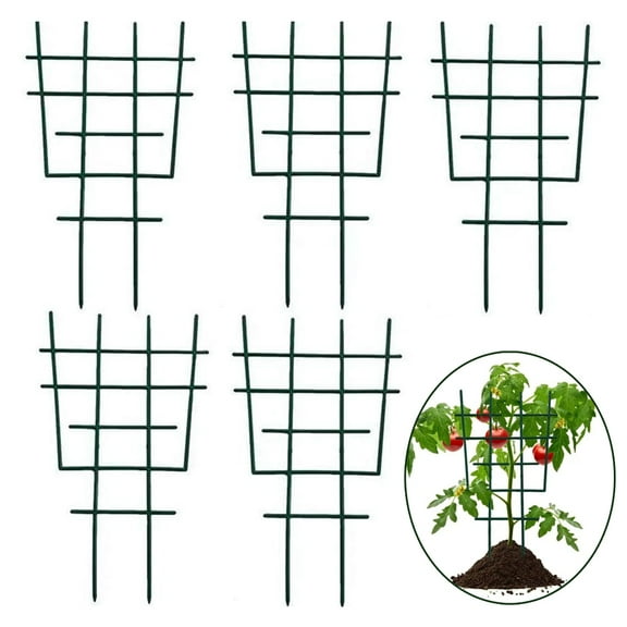 SPRING PARK 5 Pcs DIY Plastic Garden Plant Climbing Trellis,Indoor Trellis for Potted Plants House Plants Trellis for Potted Vine Vegetable Flower