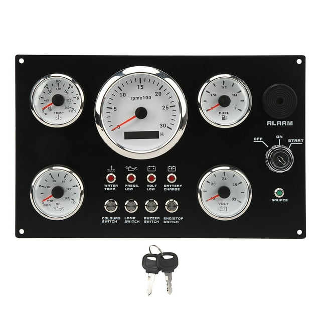 Instrument Panel,5 Gauge Instrument Panel Boat Gauge Set Instrument Panel Boat Instrument Panel Top-Notch Performance