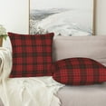 thumbnail image 7 of Black Red Tartan Couch Square Decorative Throw Pillow Covers Set of 2 for Sofa Bed Cushion Covers Home Decor 18"x18", 7 of 7
