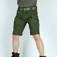 thumbnail image 5 of IROINNID Cargo Shorts for Men Summer Solid Color Outdoors Multi-pocket Sport Shorts Pants,Olive Green, 5 of 7